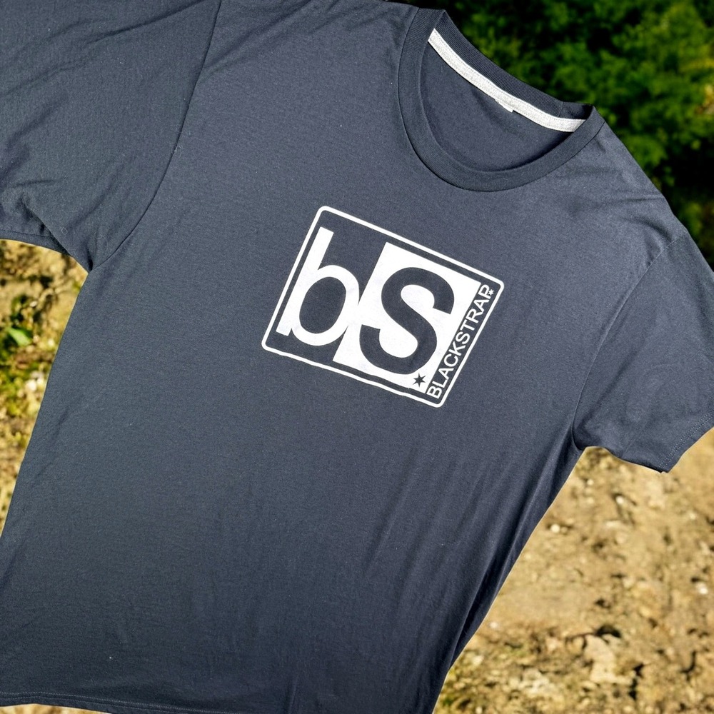 BlackStrap T Shirt Mens Large Black Graphic Tee Short Sleeve Outdoor Casual Soft